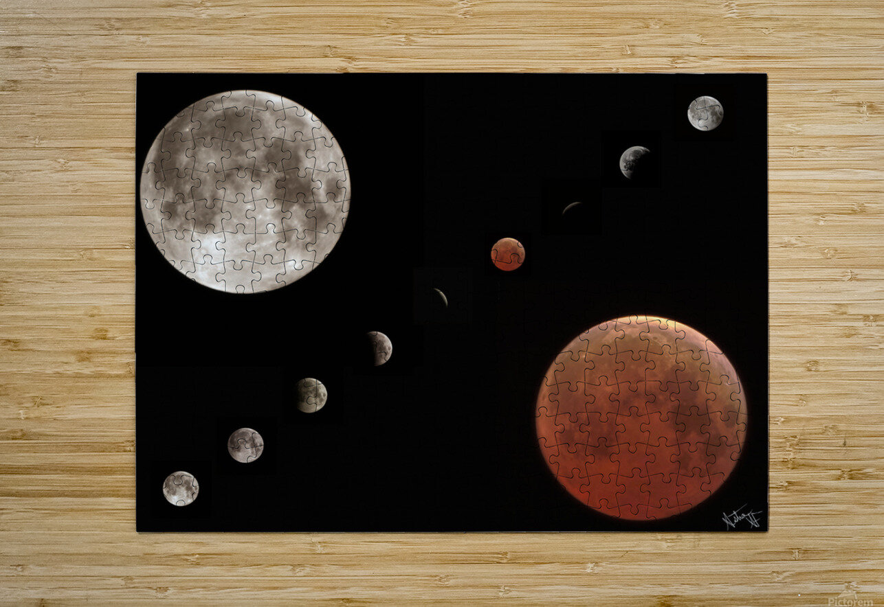 2025 Blood Moon Eclipse Composite AstroAF Puzzle printing